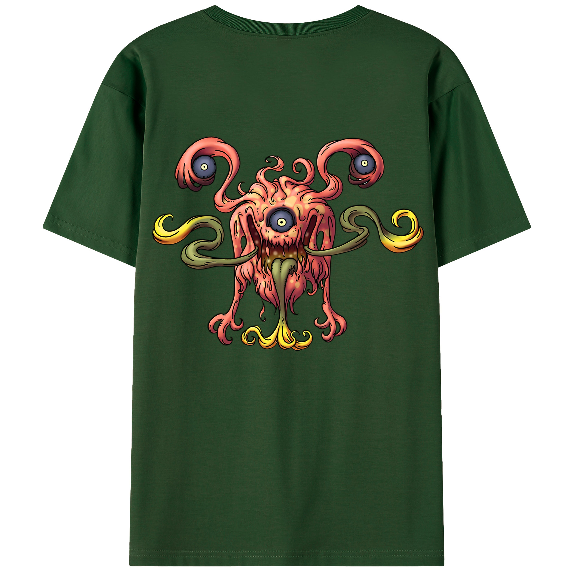 （画像用） ドラゴンクエスト Doragon Kuesuto Dragon Quest 綿100％半袖Tシャツ（背面プリント）